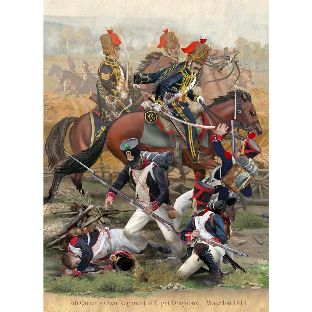7th Queen's Own British Regiment of Light Dragoons, Waterloo, 1815