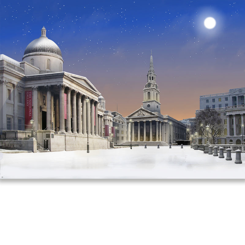 NATIONAL GALLERY, Trafalgar Square - Winter Moonlight