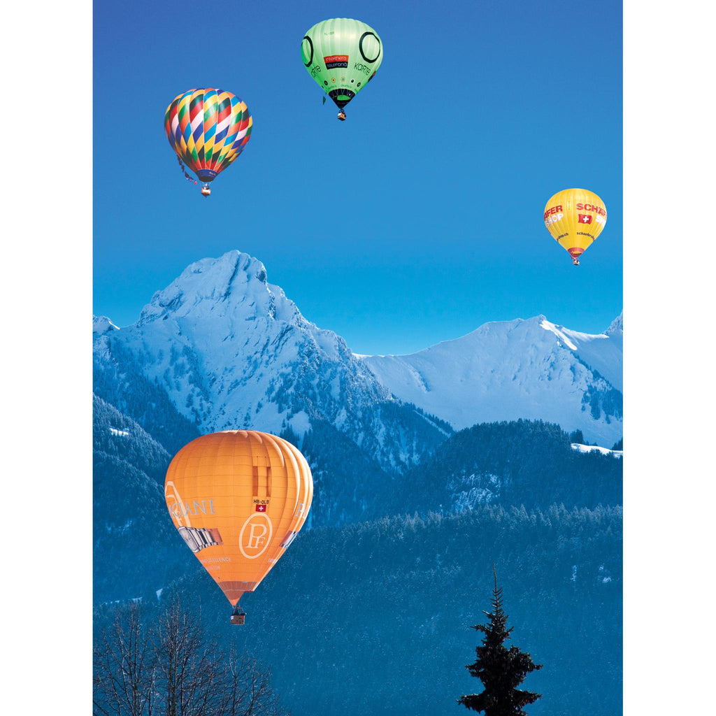 HOT AIR BALLOONS, Chateaux d'Oex, Switzerland - Greetings Card