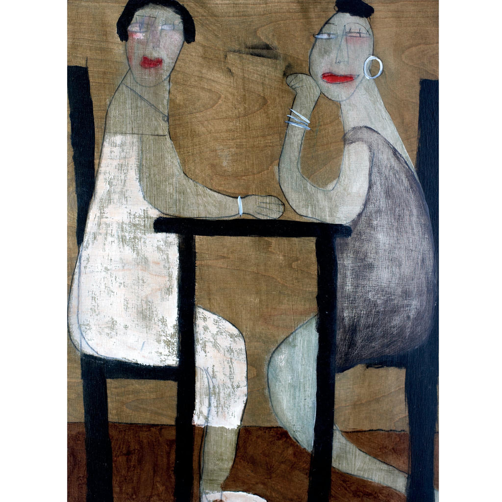 Seated Couple - Greetings Card