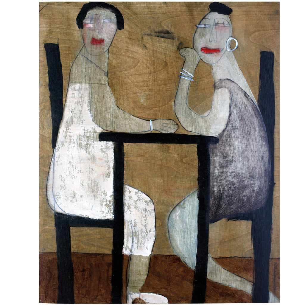 Seated Couple in Café