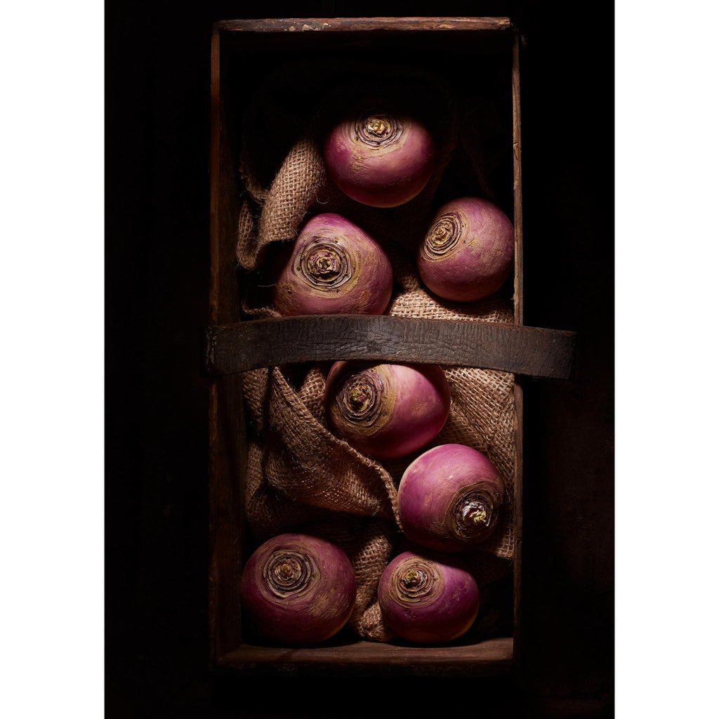 DARK BOX with WHITE TURNIPS